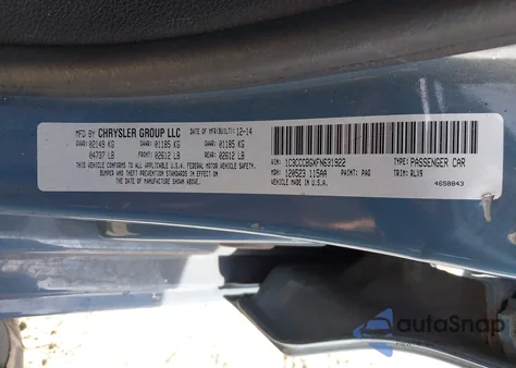 2015 Chrysler 200 S from USA, damaged, VIN 1C3CCCBGXFN631922